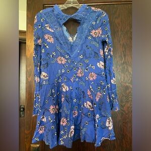 Lulus Blue and Pink floral Dress